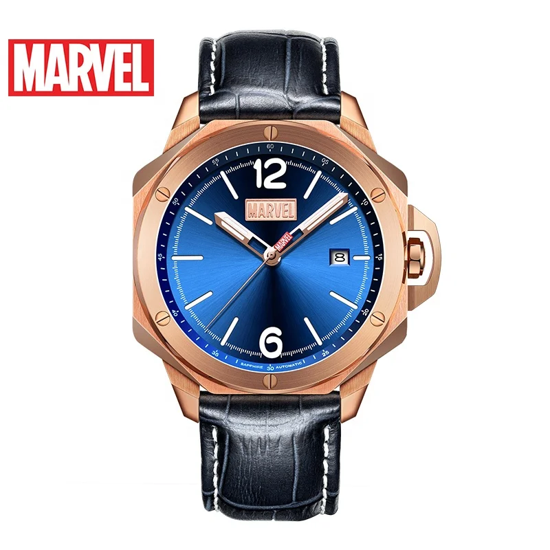 

Marvel Brand 5ATM-50M Water Resistant Luminous Pointer Sapphire Glass Wristwatches Automatic Men