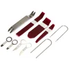10pcs Auto Car Radio Door Clip Panel Trim Stainless Steel Removal Stereo Audio Installer Pry Tools