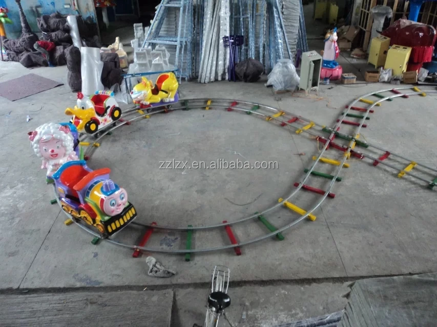 outdoor theme park rides kids mini track electric train set