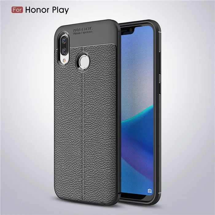 

2018 Newest leather design Litchi TPU phone case For Huawei Honor 9 play mobile case