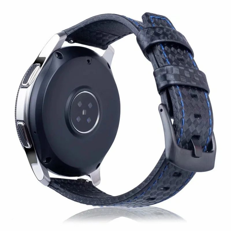 

Carbon Fiber Leather Watch Band For Samsung Gear S3 22mm, 4 colors