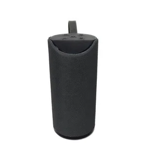 TG113 outdoor Portable stereo Wireless Blue tooth  Mini fabric Cylinder Speaker desktop sound Bass cloth pattern dual subwoofer