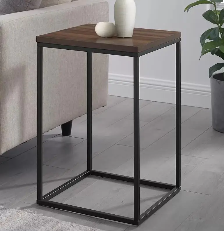 Sofa Side Table Living Room Occasional Accent Furniture Industrial Wood