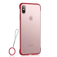 

Free Shipping USLION Ultra Thin Cover Case for iPhone X XR XSMAX Frameless Transparent Mible Phone Case with Ring