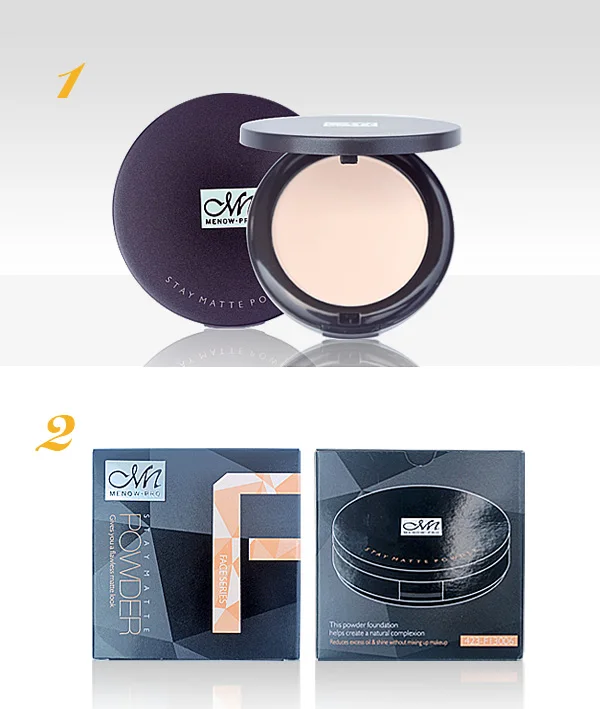 

Menow F13006 professional cosmetics color makeup waterproof face pressed powder foundation