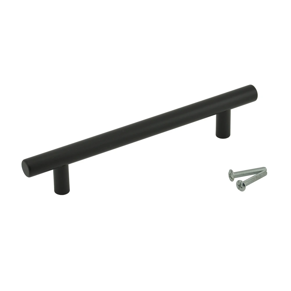 Black powder coated stainless steel  furniture cabinet door handle