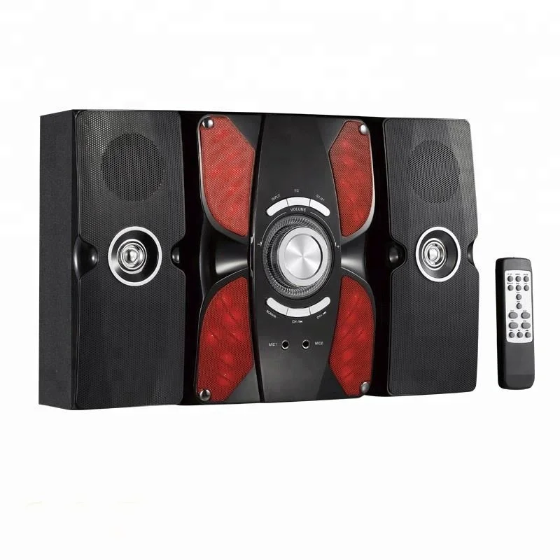 

2.1 Professional Subwoofer Home Theater System with Remote Control CE/RoHS Certificate Multimedia Speaker, Black+silver