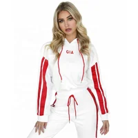 

Woman tracksuits wholesale sweat suits running clothes 2 pieces set gym wear red training sportswear