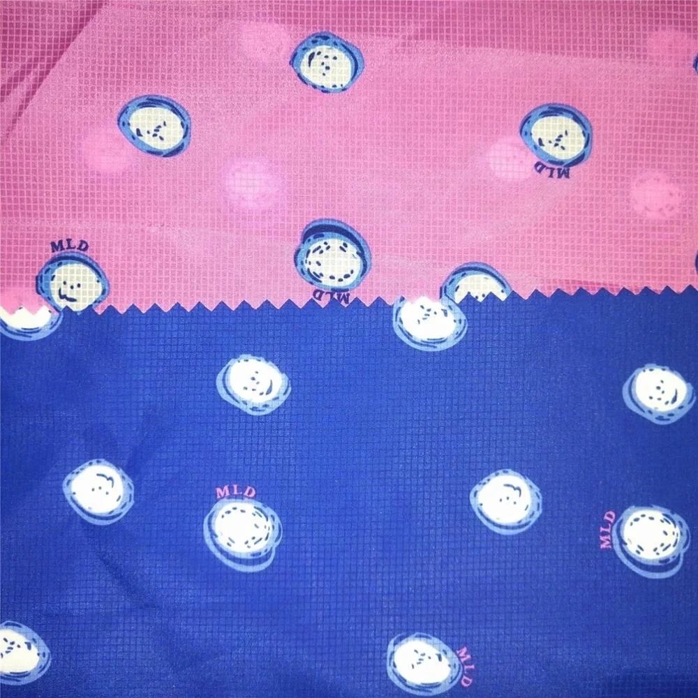 
380T 0.15 Semi-Elastic Ribstop fabric 100%Polyester printing fabric for the Garments 