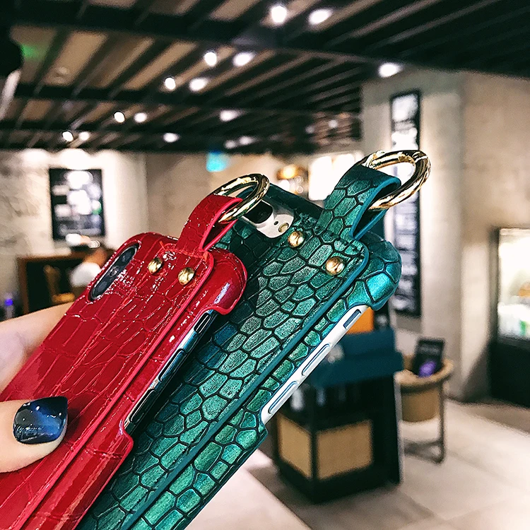 Luxury Ladies Wrist Strap Leather Mobile Back Cover For Iphone Xr