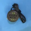 Hidden Desktop US Power Grommet with 2 dual USB socket /Easy Access to 2 power Source Along with 2 USB Power Port Connections