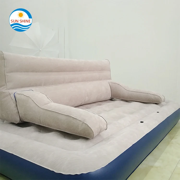Luxury Design Customized Comfortable Air Bed Single Air mattress With Removable Backrest