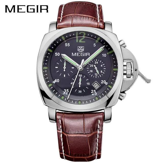 

MEGIR Original Men Watch Top Brand Luxury Chronograph Military Watches Leather Quartz Wrist Watche, N/a