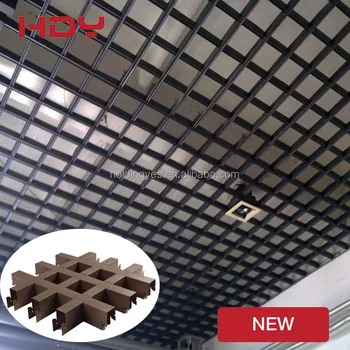 Low Cost Aluminum Grille Ceiling Designs For Shops And Corridor