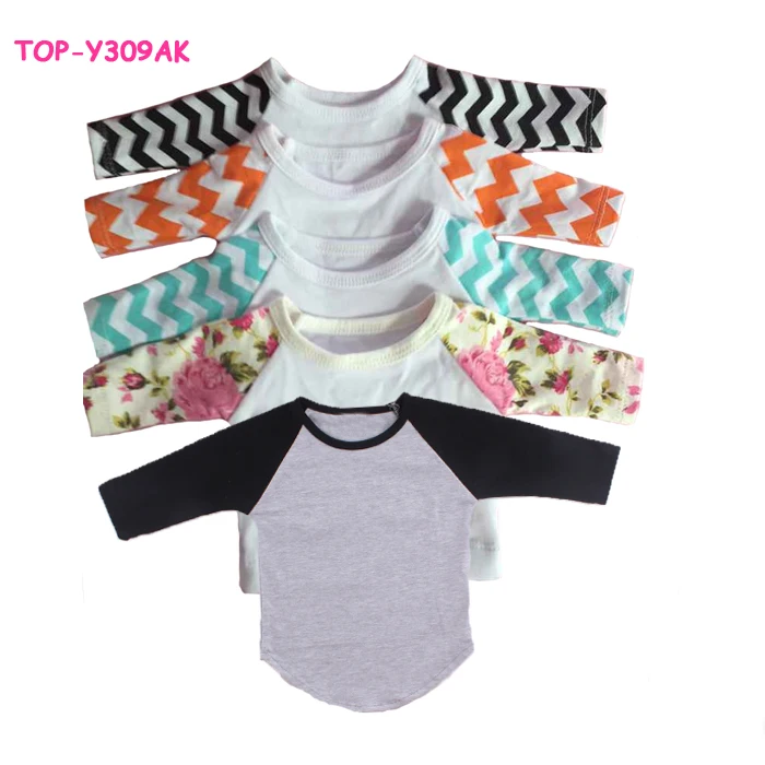 Pink Long Sleeve T-Shirt Ruffle Neck for 18/" American Girl Doll Clothes