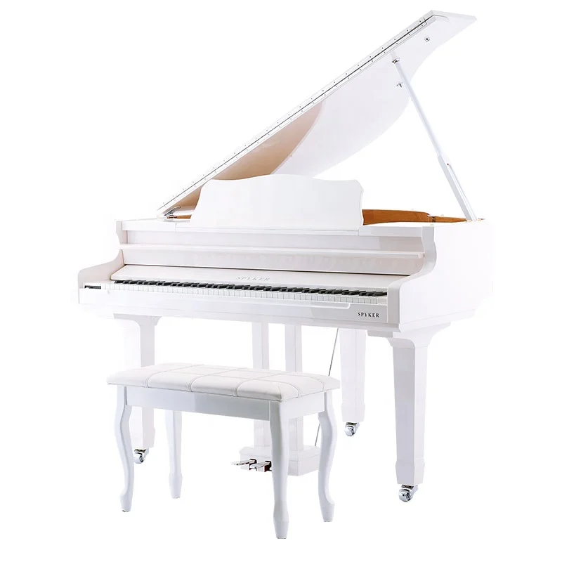 

Spyker New white Polish digital grand piano 88 Key musical instrument, Black/white/red