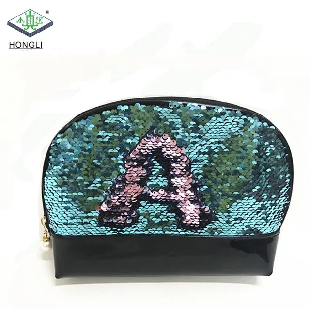 

New fashion sequins cosmetic shiny travel glitter makeup bag, Customized