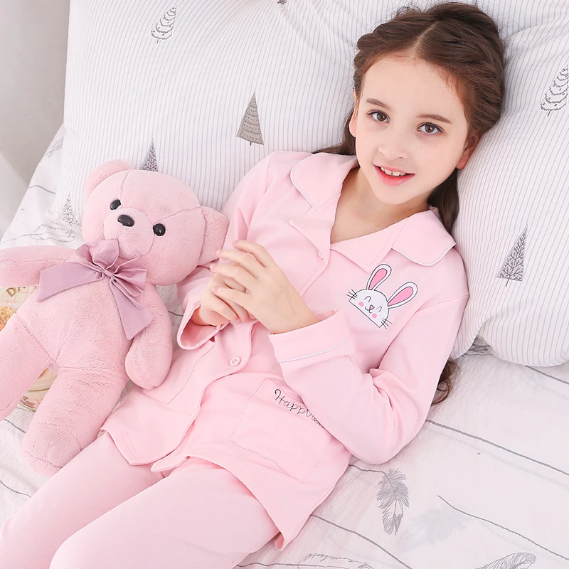 

Newest Wholesale 100% Cotton Knitted Print Little Girls Sleepwear Summer Kids Pajamas Set, Yellow cotton pajamas kids