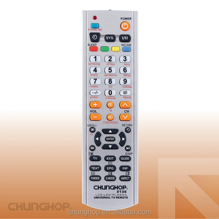 
Chunghop 2136 LCD LED PLASMA TV Remote Control Infrared Frequency Remote LED Control 