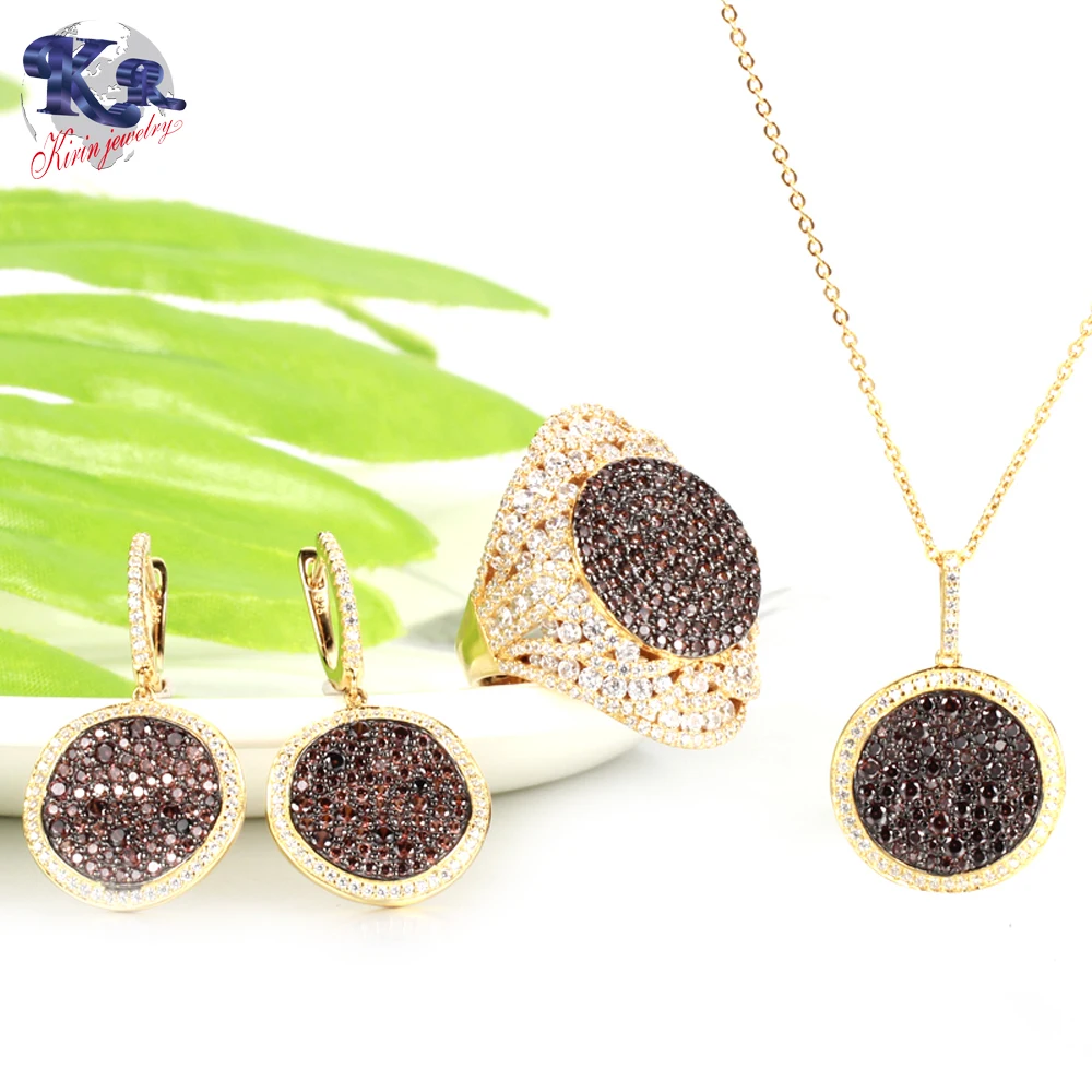 

Handmade 925 Sterling Silver Pendant CZ Stone Earring Ring Set
