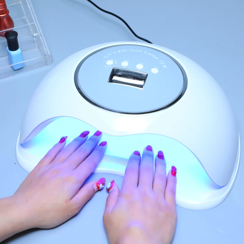 risesun高品质凝胶干燥机自动传感器计时器可调两只手lcd显示美甲led