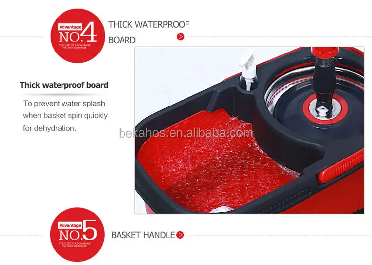 Spin Mop Square Bucket Red+Black (11)