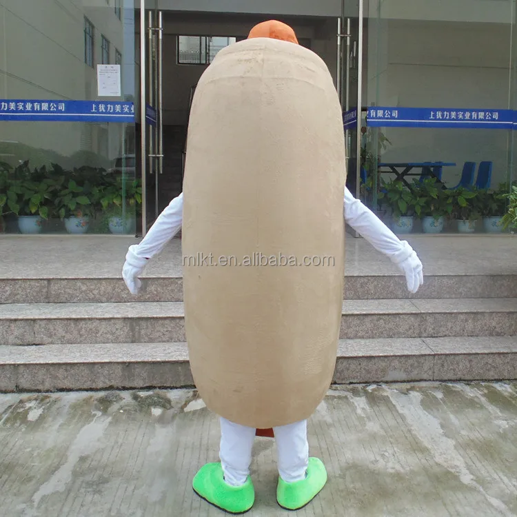 
Customized holiday amusement park adult hot dog costume 