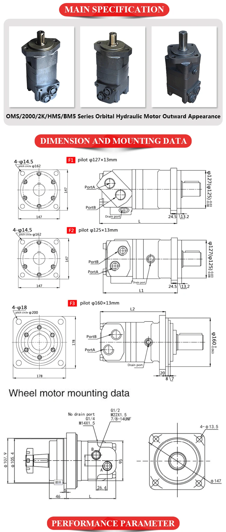 eaton replacement motor 2k 1041211006 BMS/BM5/2K/BMS/OMS/2-80/100/125/160/200/250/305/500 604-0452