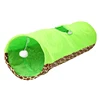 two color joint soft plush cat tunnel pet collaposible tube for cat