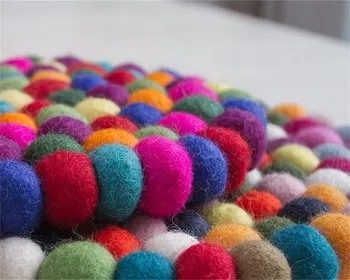 colored wool balls