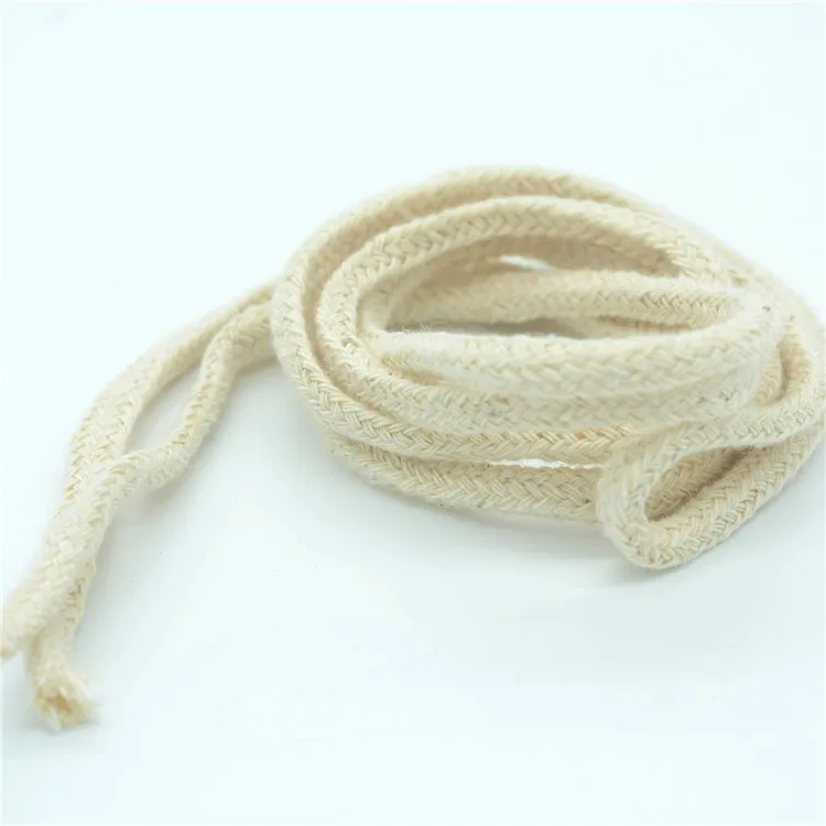 5mm Wholesale Custom Soft Braided White Cotton Rope for Mask Cord Package in Roll 100yards per Spool