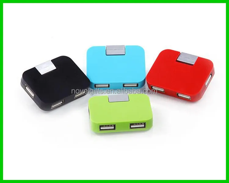 

Square Shape Foldable 4 Port USB HUB 2.0 with Mix colors