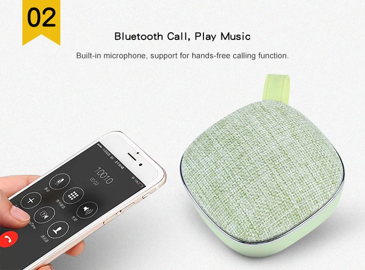 Handsfree Mini Fabric Portable OEM Wireless Speaker - ANKUX.COM