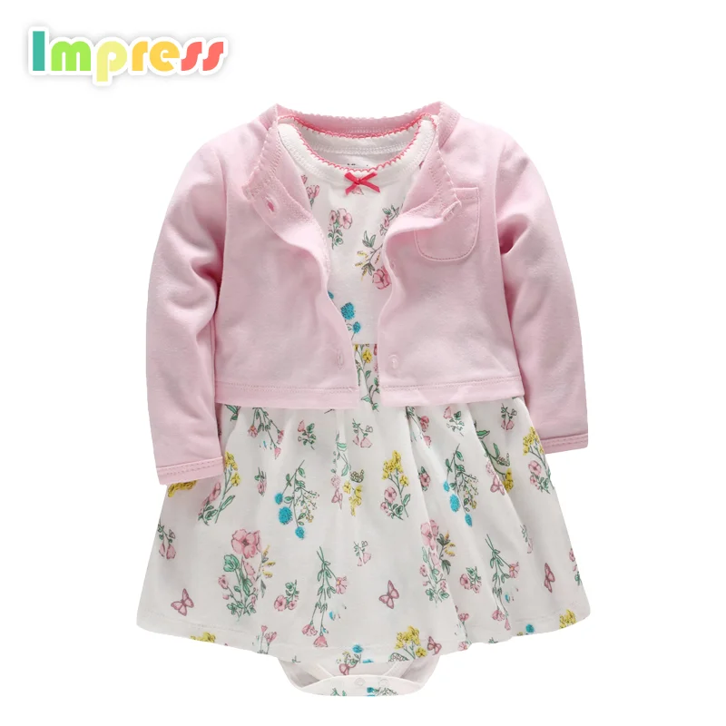 

New style baby girl clothing cute short sleeves baby bodysuit dress, Mixed colors