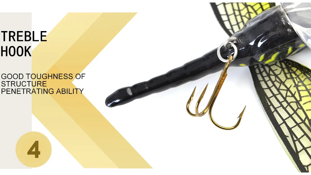 Top Water Fishing Lures Dragonfly Dry Flies Insect Fly Fishing Lure