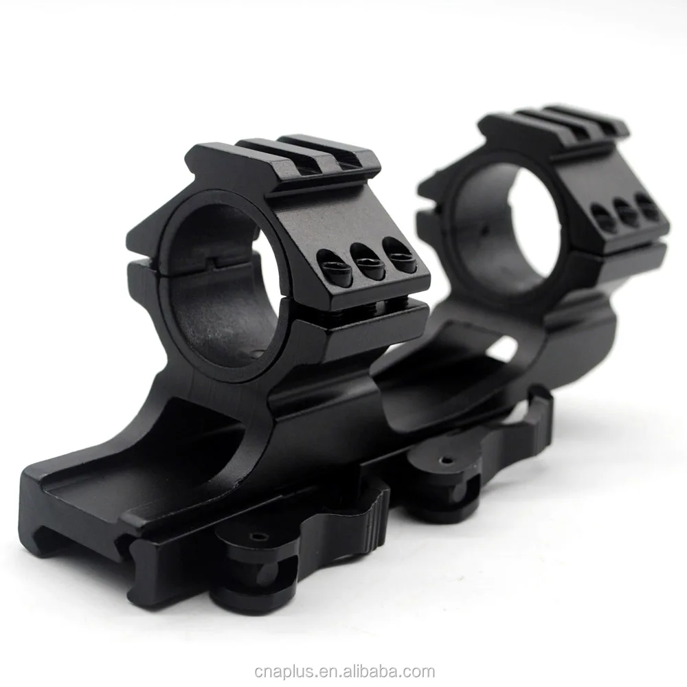 

25.4mm / 30mm Quick Release Cantilever Weaver Dual Ring Riflescope Scope Mount, Black