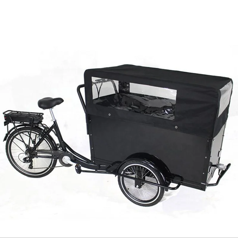 

Electric Tricycle Cart 3 Wheels Food Vending Bicycle for Sale Europe Customized Cargo Bike