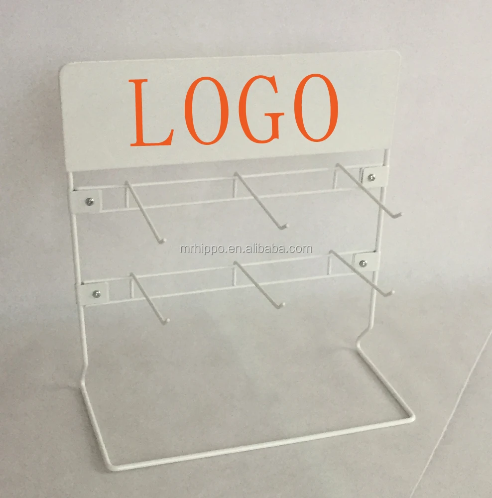 Counter Top 6 Hooks 2 Tires Steel Wire P.o.p Metal Display Rack Buy