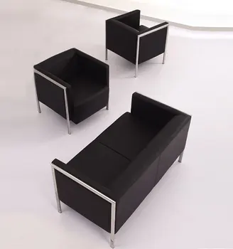 Kulit Mewah Sofa Sofa Kantor Modern Ruang Pertemuan Sofa 