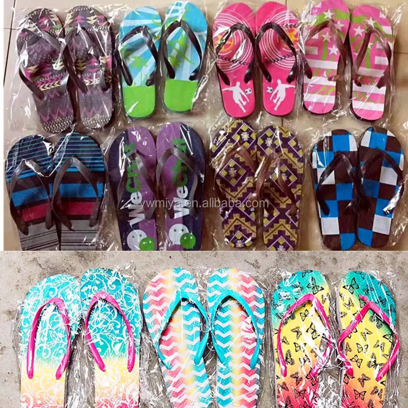 

CD-228 Bulk wholesale Cheap In stock floral print EVA flip flops for adults women Mixed colors cant choose size, Rose glod , glod , silver