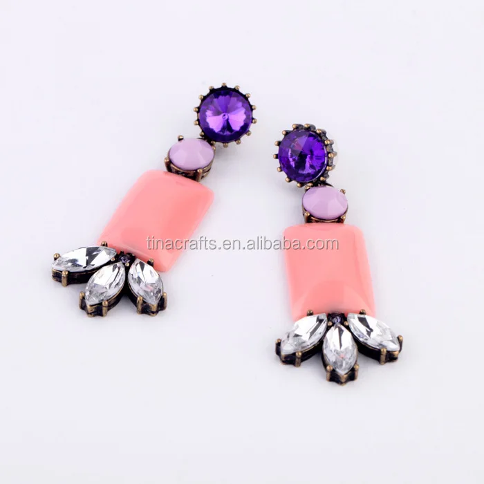 

Fashion Exaggeration Gem Earrings Crystal Drop Earring Women Charm Accessories