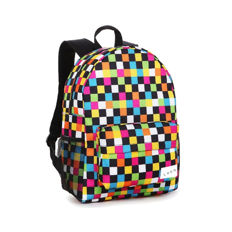 rainbow checkered backpack