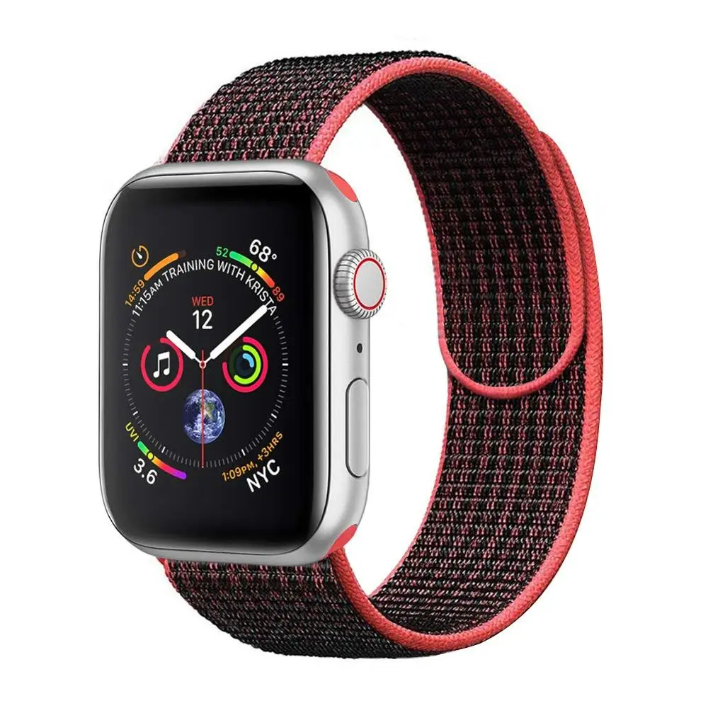 

Sport Nylon Loop Watch Band For Apple Watch 38mm 40mm 42mm 44mm, 18colors