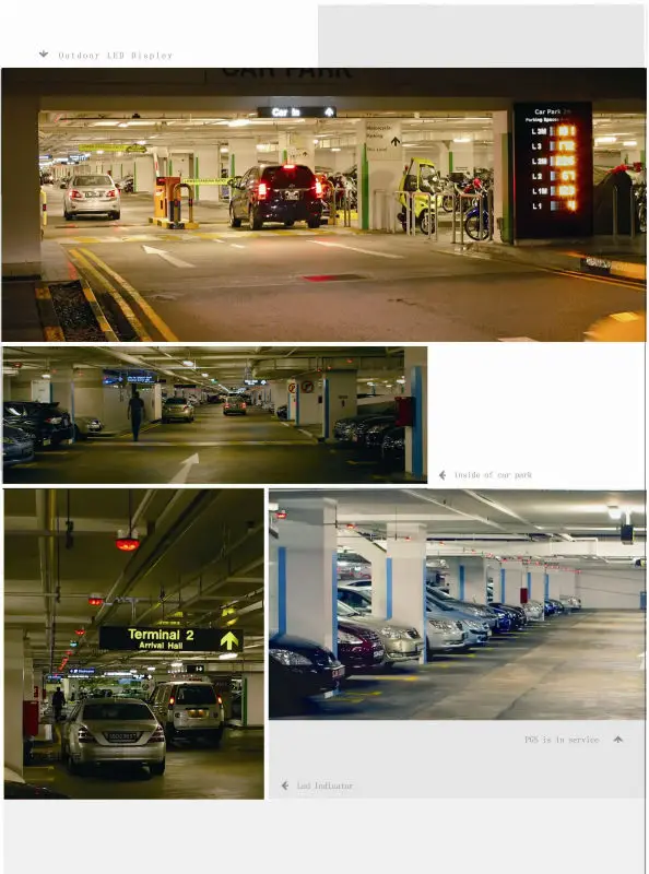 real-time lots available led sign for carousel parking guidance system