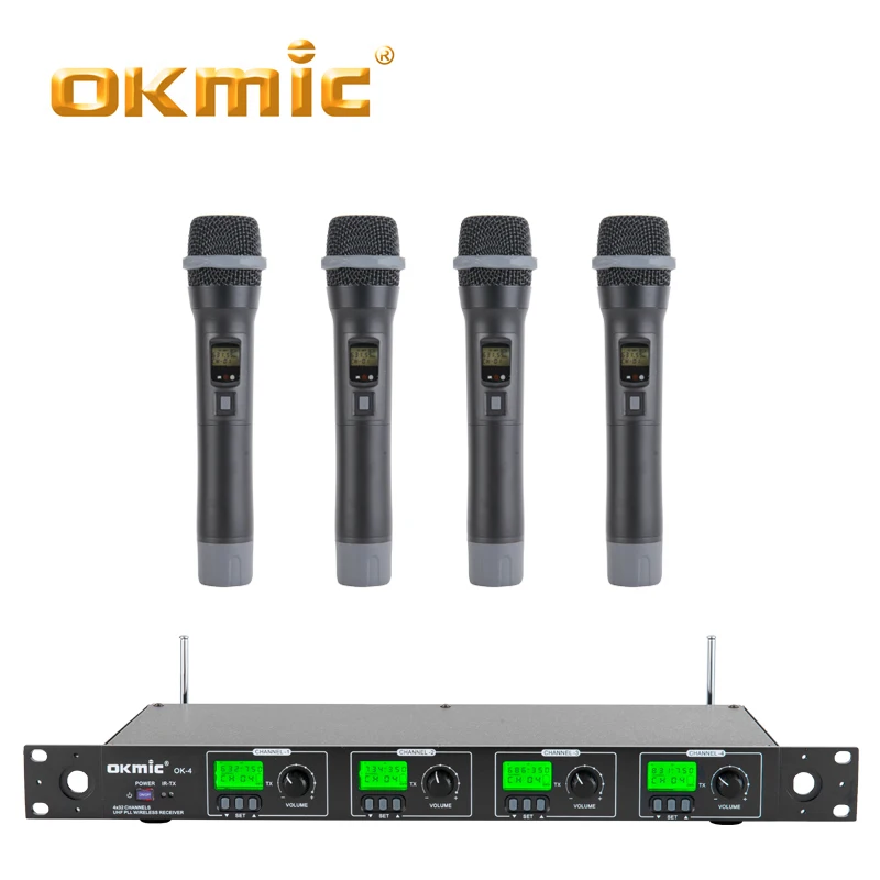 

High Standard Four channel professional handheld wireless microphone, N/a