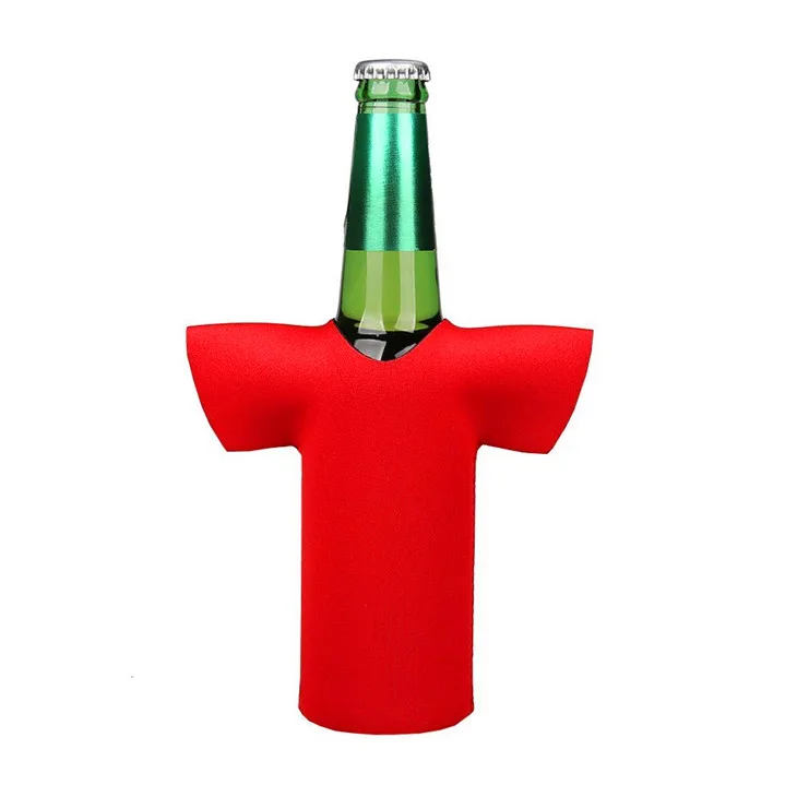 330ml Collapsible Neoprene T Shirt Shaped Beer Bottle Jacket Cooler