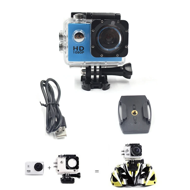 Diving Action Camera 720p Waterproof 30 Meters Helmet Sport Camera 720p