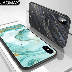 Marble Colourful Tempered Glass Phone Case iPhone