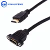 Custom 30CM Gold Plated Hdmi Extension Cable Male to Female with Screw Panel Mount 1.4 HD 1080P for PSP HDTV