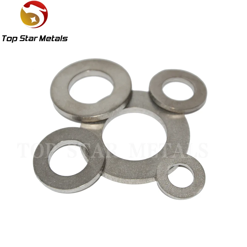 

DIN125 standard washers gr2 gr5 titanium flat washer, Natural color